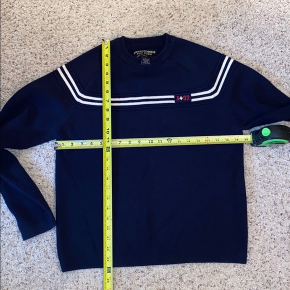 Abercrombie and Fitch A/92 Navy Sweater S - Picture 9 of 9